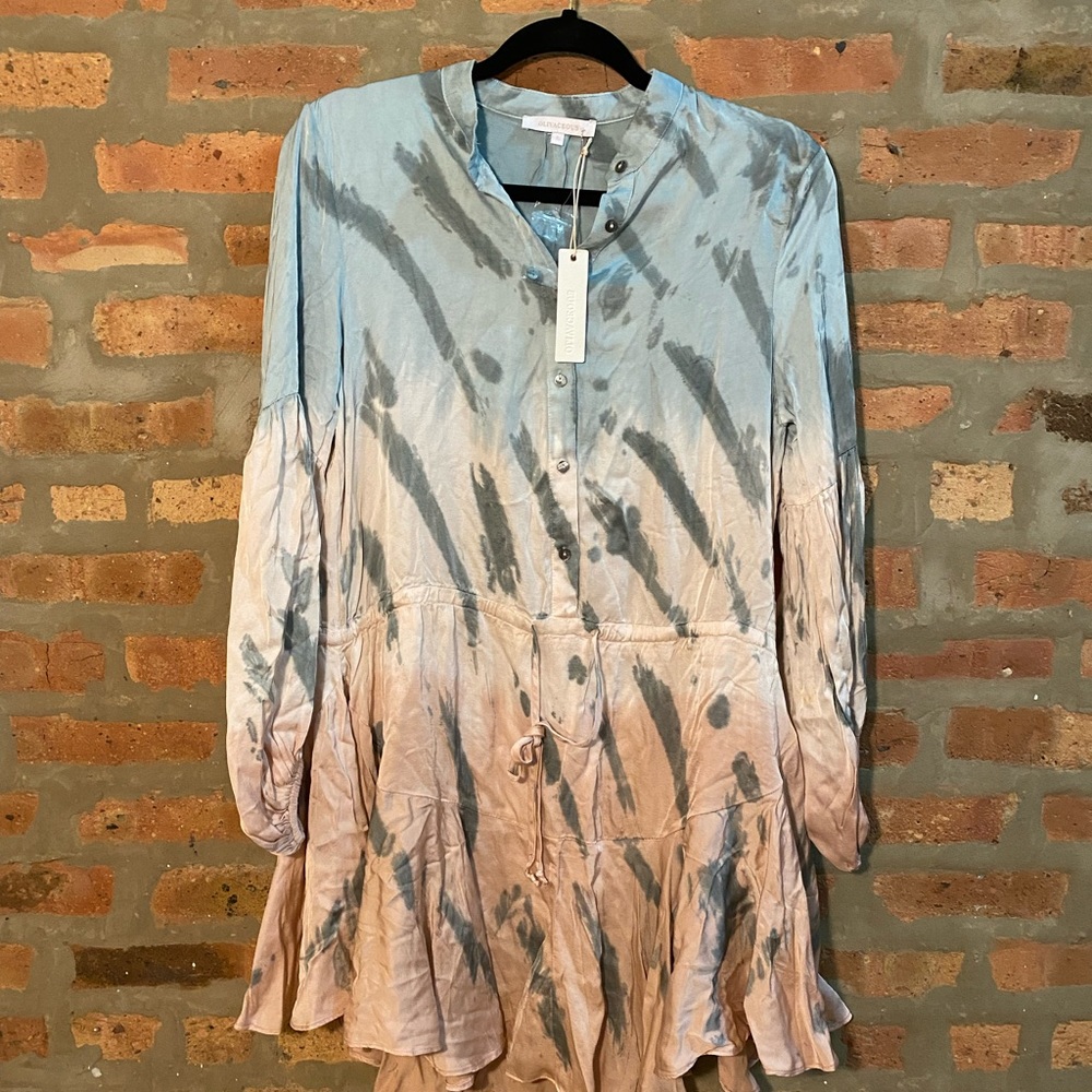 Olivacious Tie Die silk dress